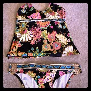 Trina Turk Paisley Tankini Top